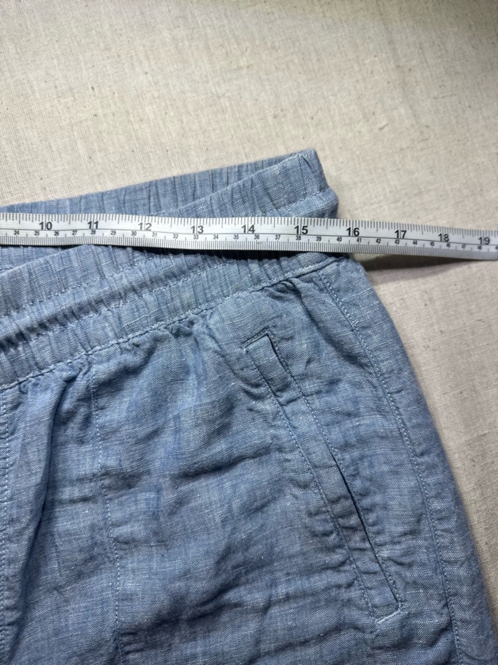 Athleta Light Blue Line Elastic Waist Wide Leg Pants Women’s Size 8 #summer - Picture 5 of 8